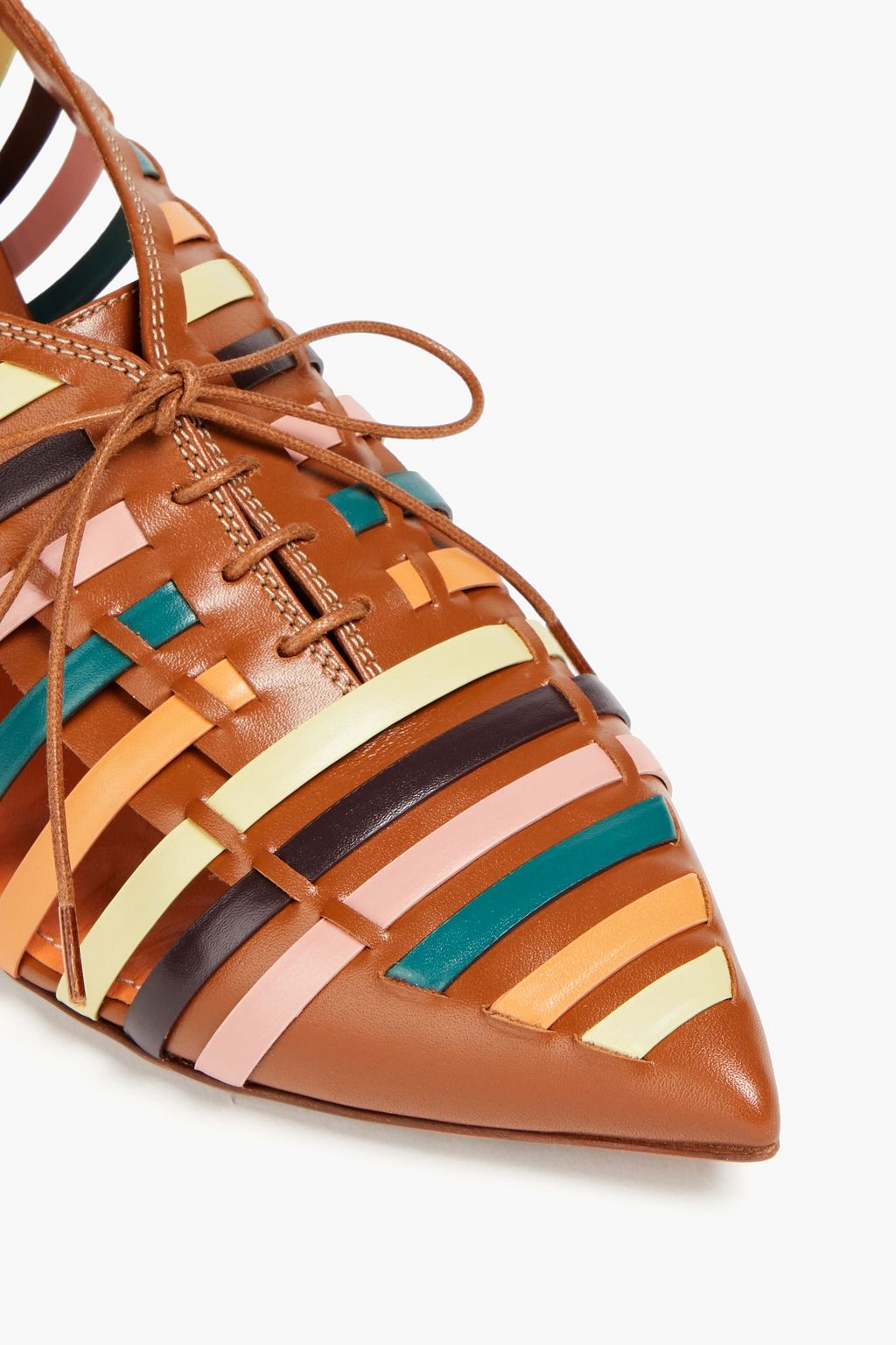 ZIMMERMANN Lace-up woven leather pumps