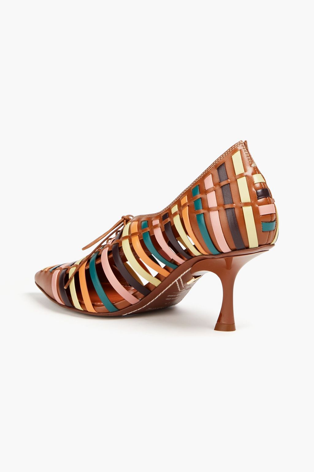 ZIMMERMANN Lace-up woven leather pumps