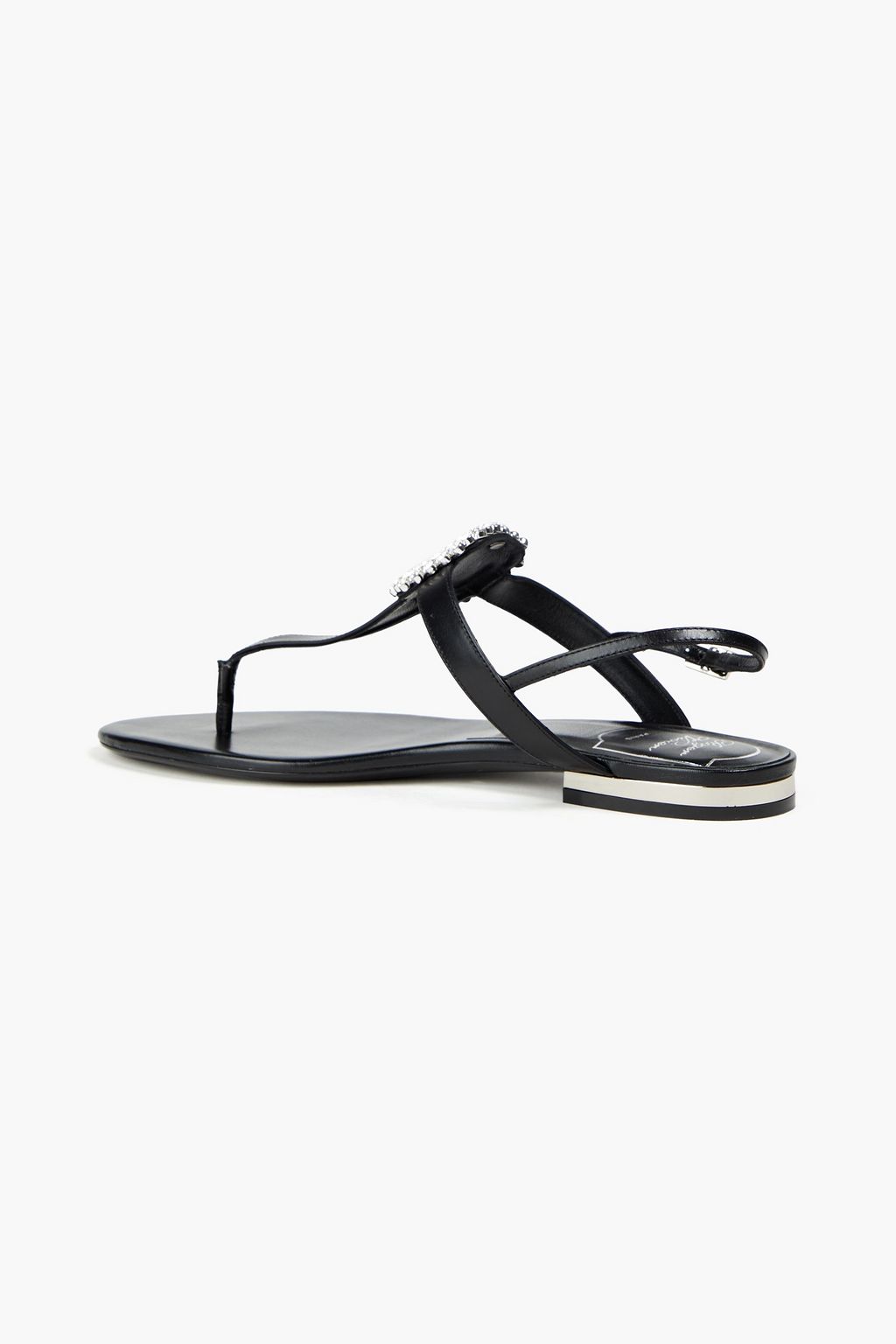 ROGER VIVIER Mini Diadem embellished leather sandals