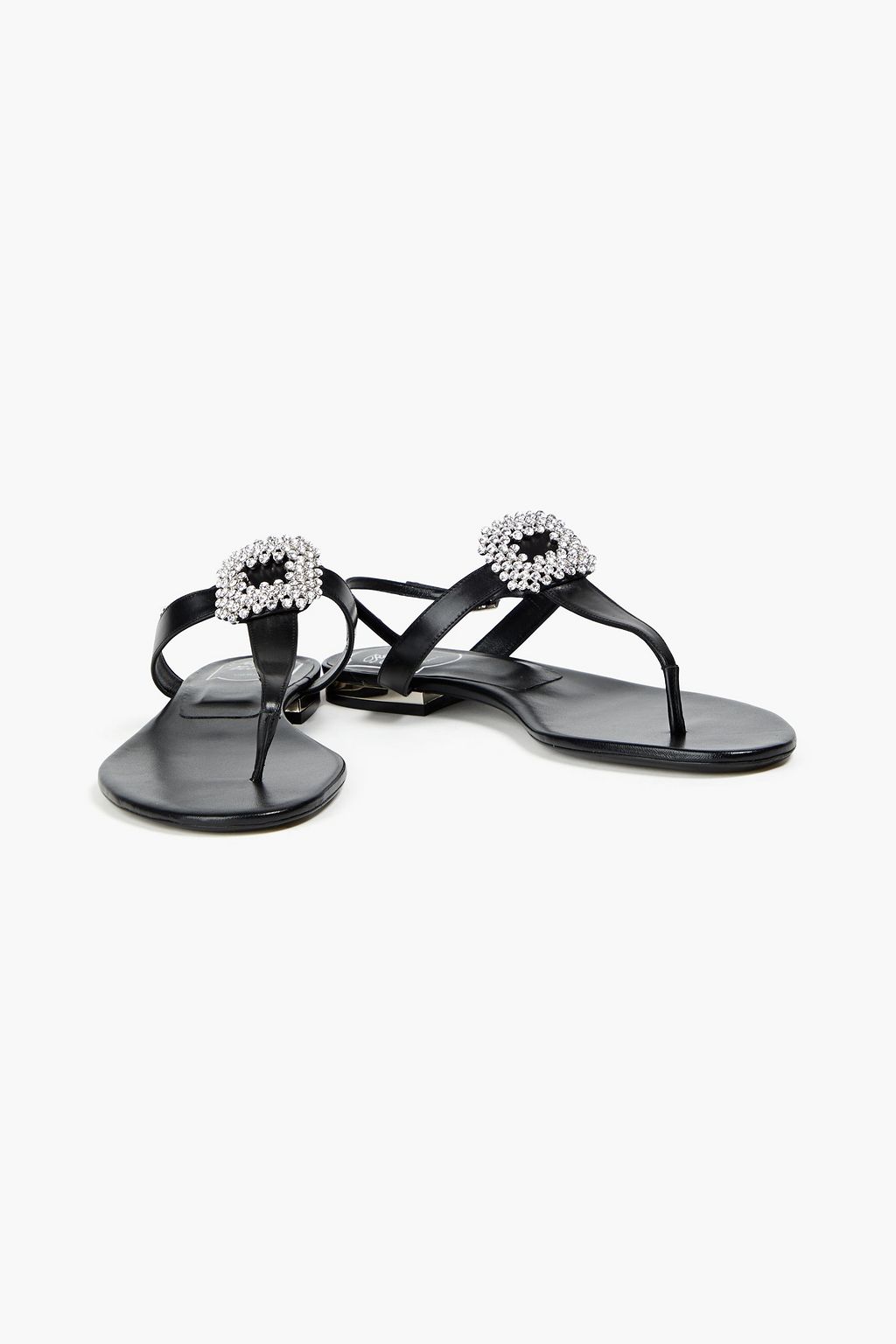 ROGER VIVIER Mini Diadem embellished leather sandals