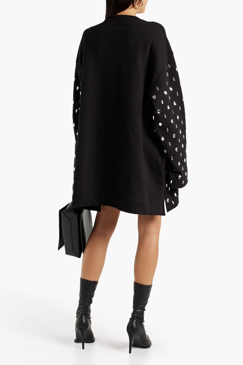 DRIES VAN NOTEN Harris embellished French cotton-terry mini dress
