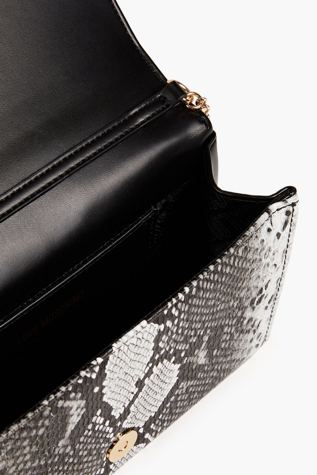 LOVE MOSCHINO Faux snake-effect leather shoulder bag