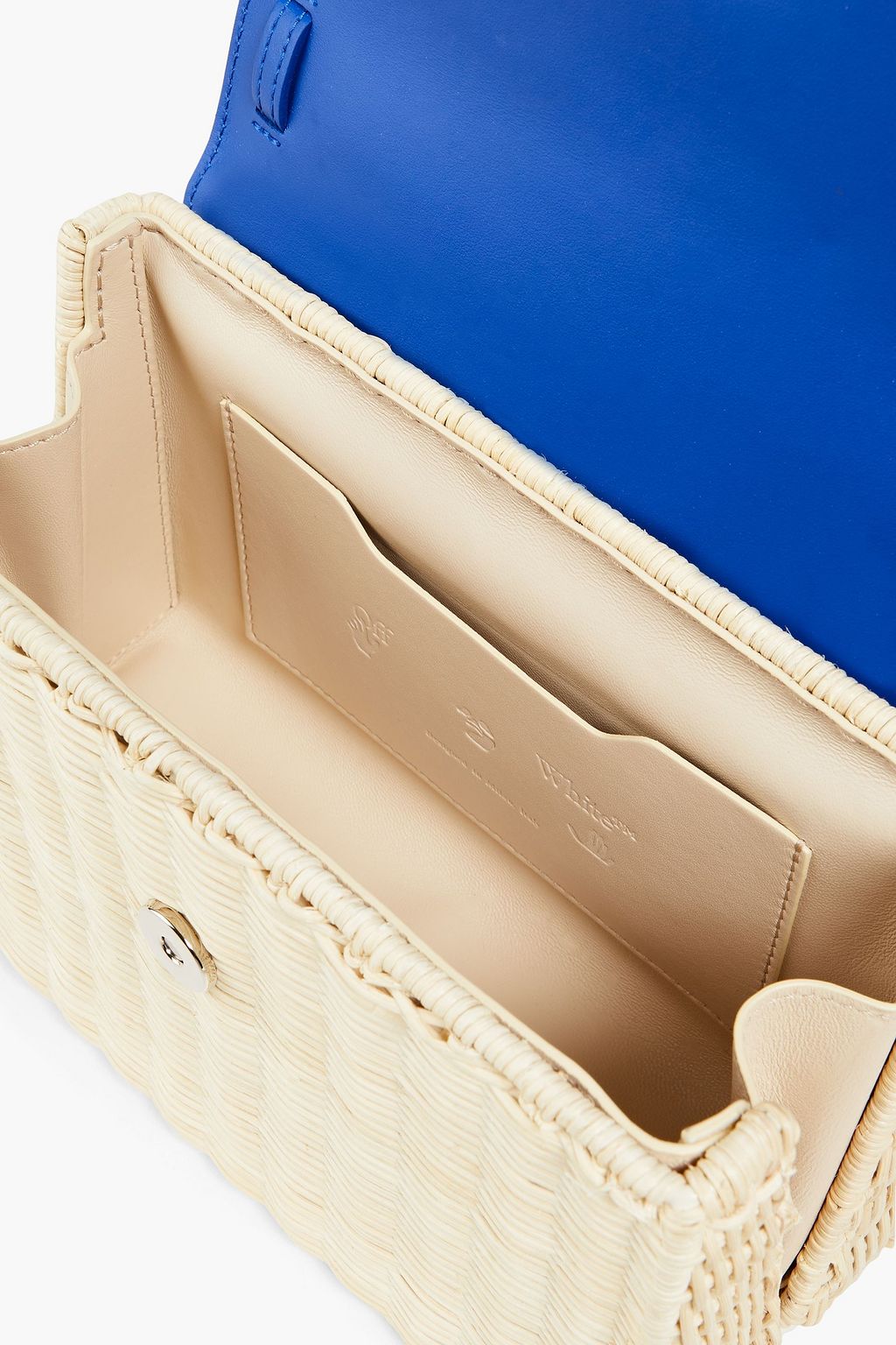 OFF-WHITE™ Jitney 1.4 leather and wicker tote