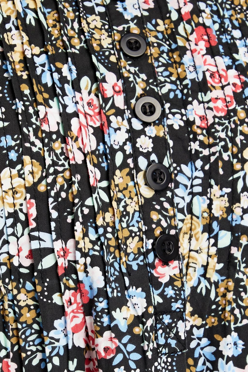 BYTIMO Pintucked floral-print cotton dress