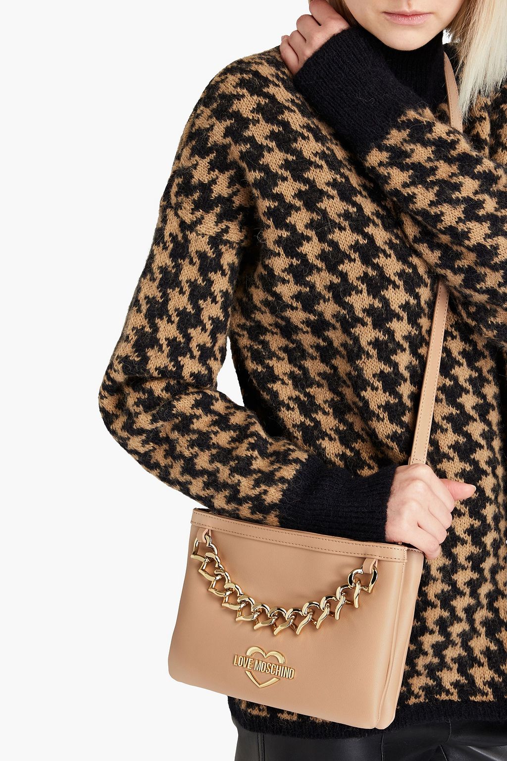 LOVE MOSCHINO Embellished faux leather shoulder bag