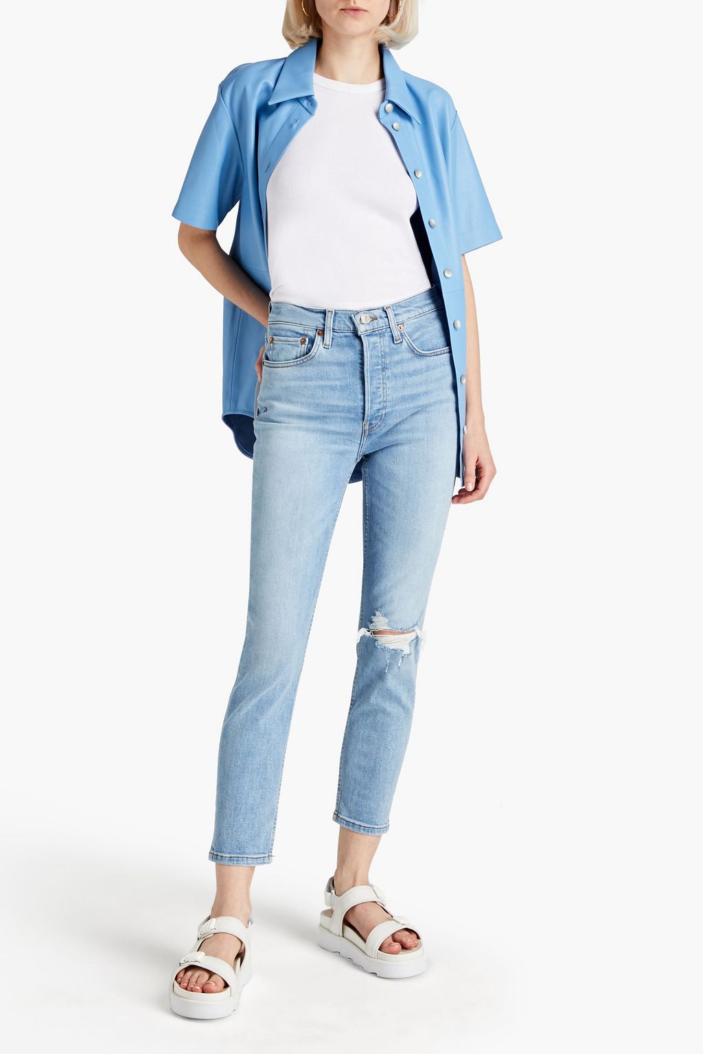 RE/DONE 90s cropped high-rise slim-leg jeans