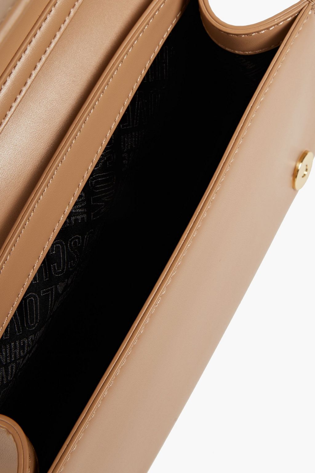 LOVE MOSCHINO Faux smooth and croc-effect leather shoulder bag