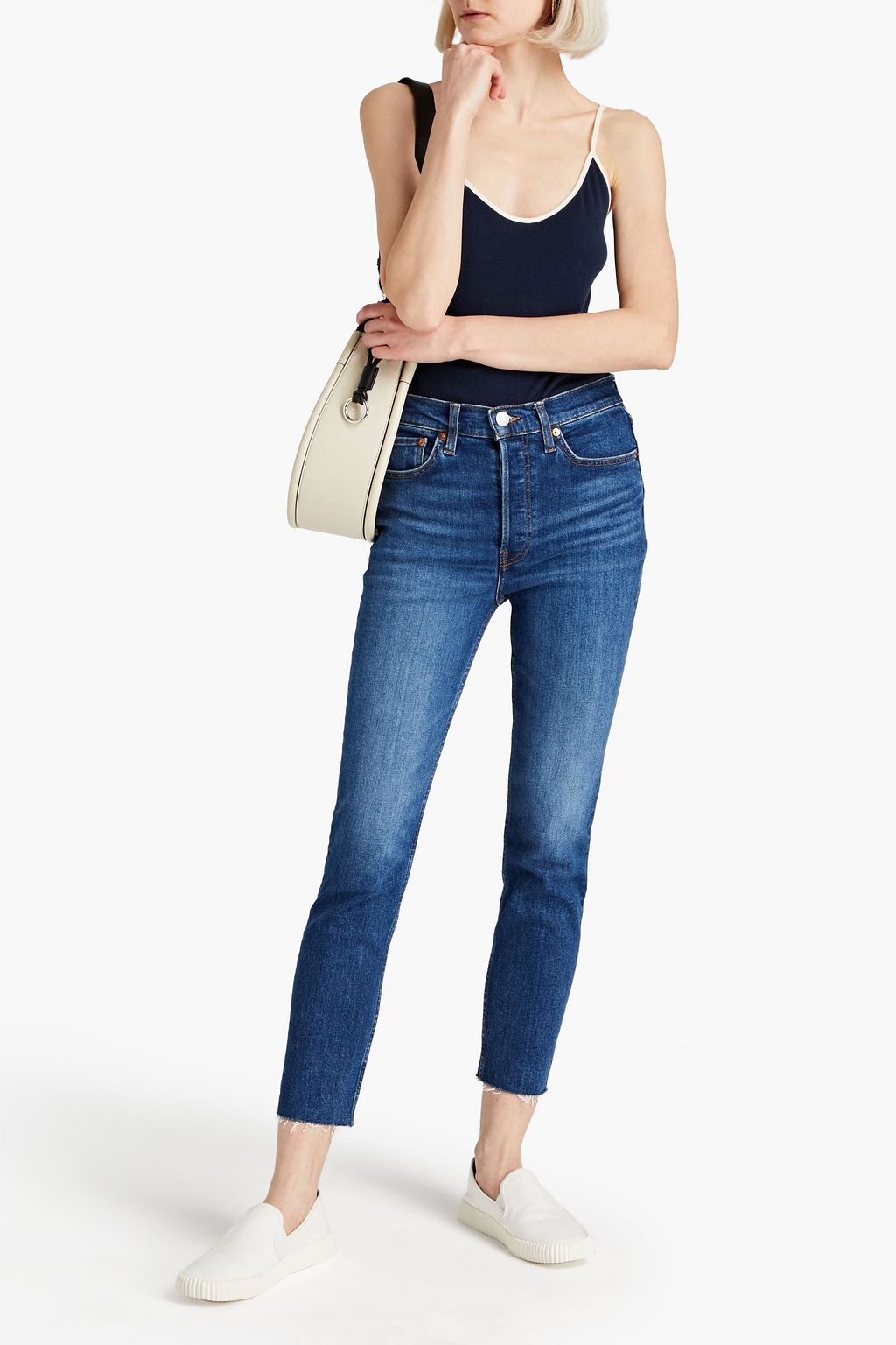 RE/DONE 90s cropped high-rise slim-leg jeans