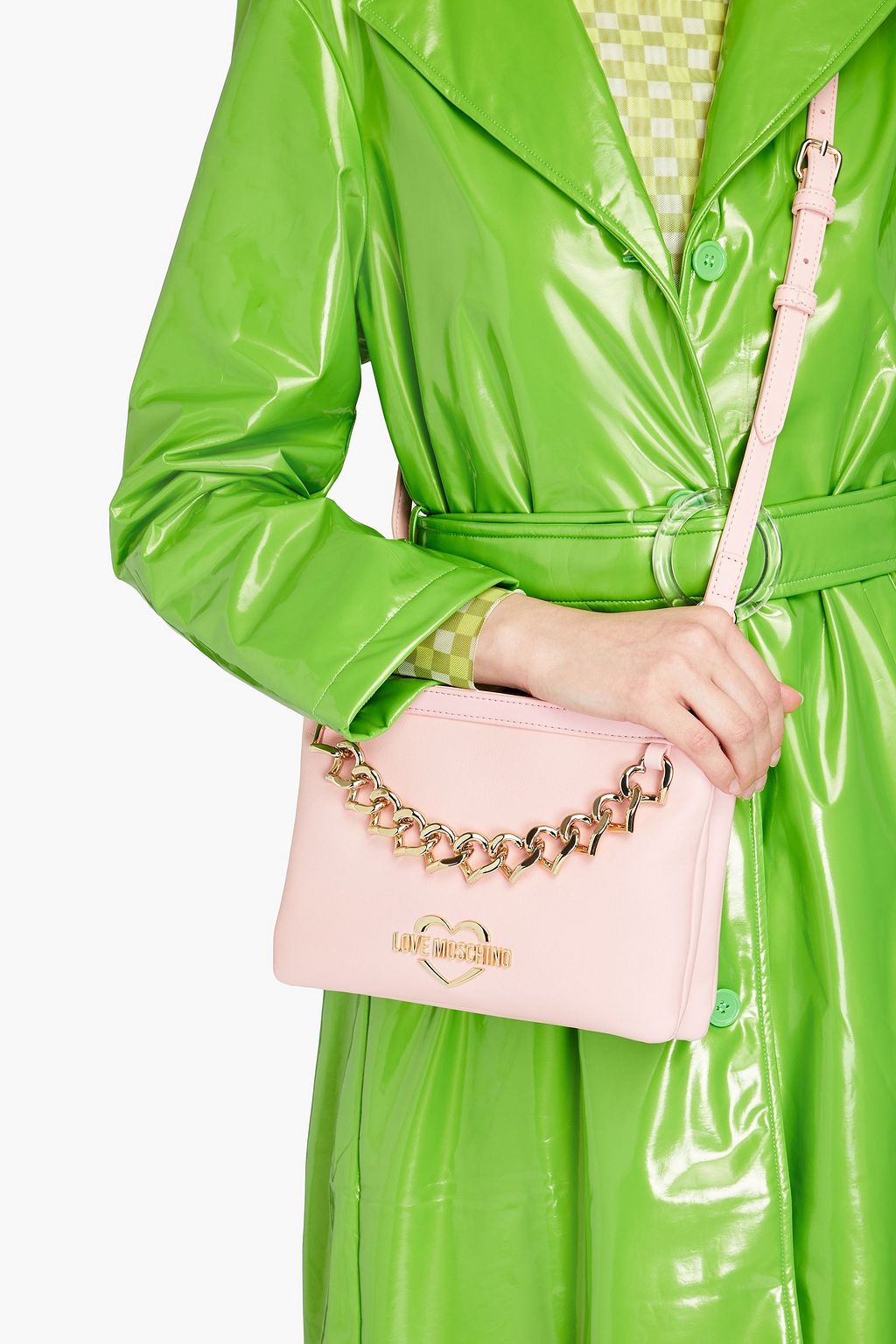 LOVE MOSCHINO Embellished faux leather shoulder bag