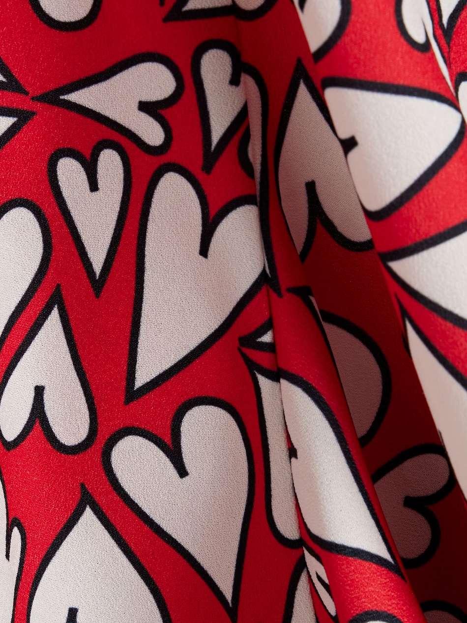 luna ruffled printed crepe mini dress