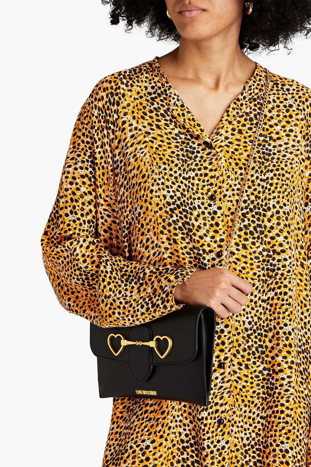 LOVE MOSCHINO Embellished faux leather shoulder bag