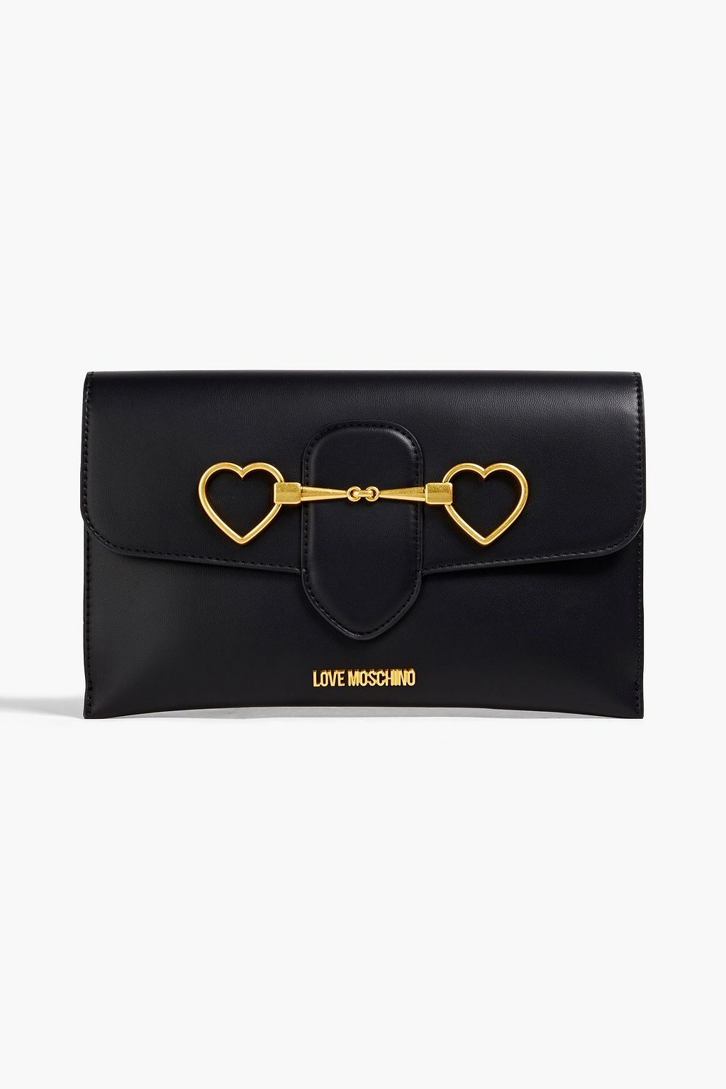 LOVE MOSCHINO Embellished faux leather shoulder bag | THE OUTNET