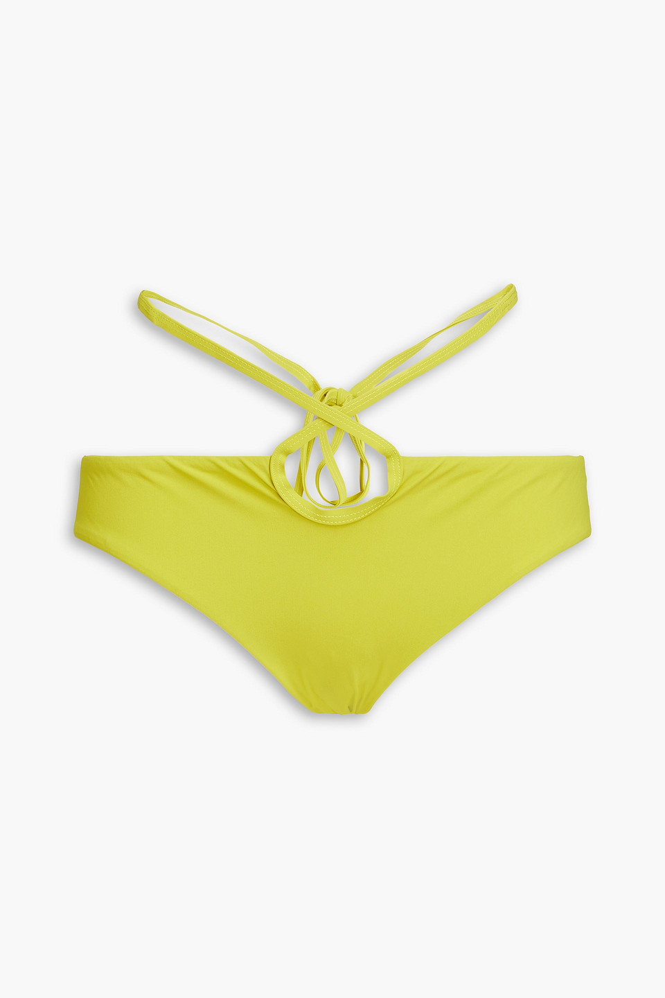 Christopher Esber Wraparound Bikini Bottoms In Lime Green
