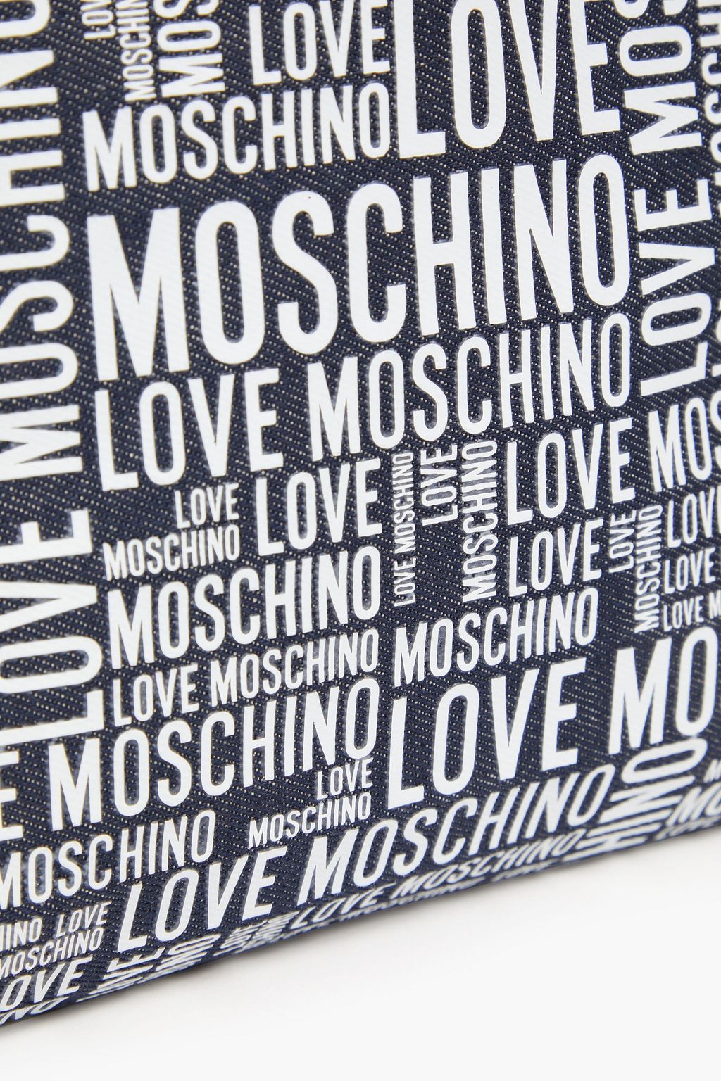 LOVE MOSCHINO Printed gabardine pouch