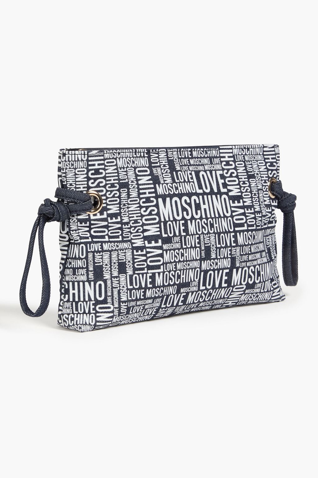 LOVE MOSCHINO Printed gabardine pouch