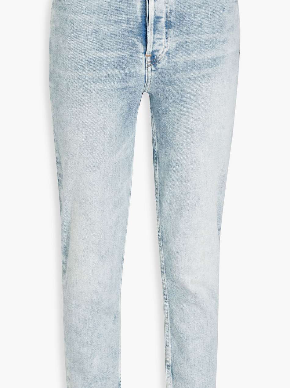 90s cropped faded high-rise slim-leg jeans