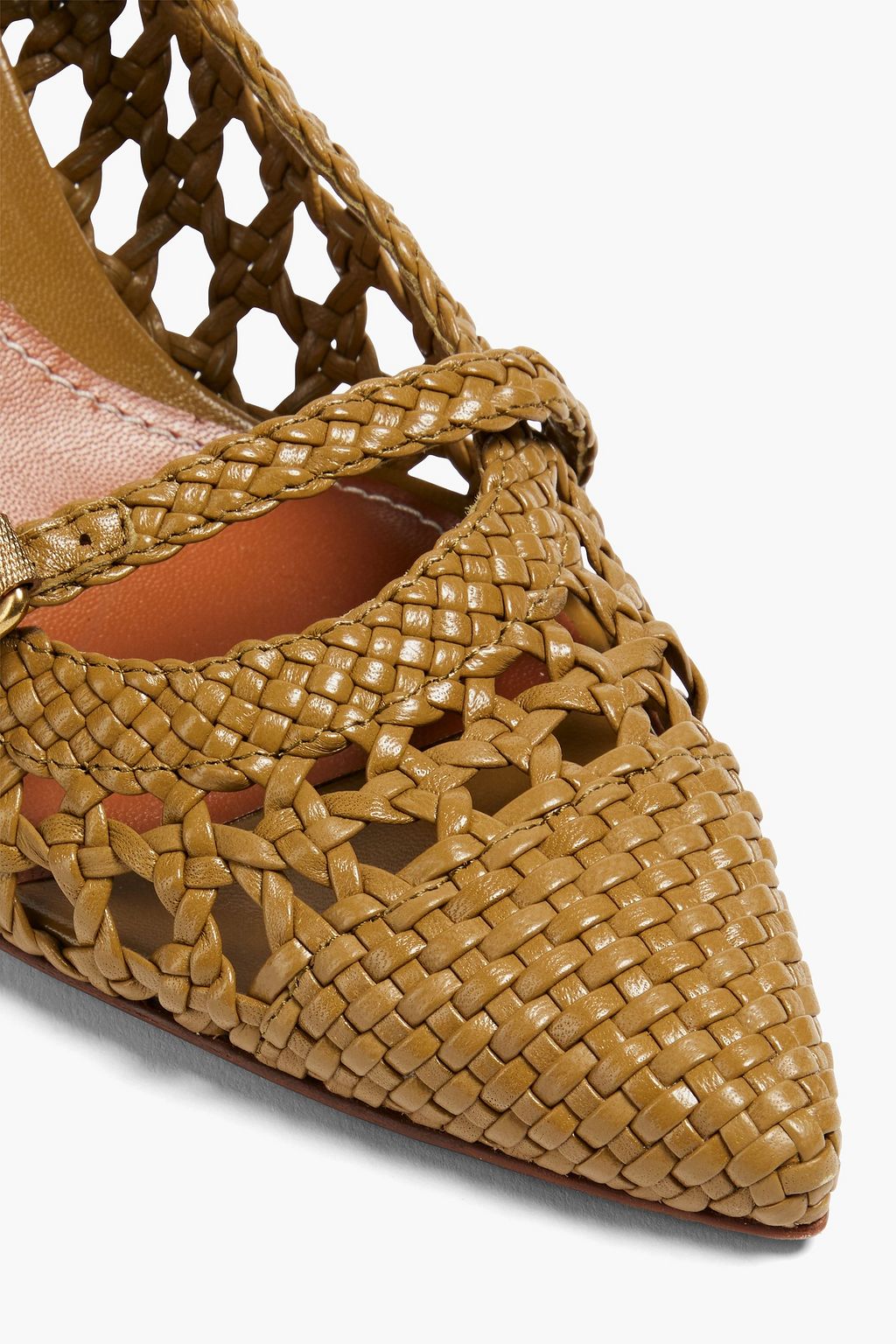 ZIMMERMANN Slingback-Pumps aus Leder mit Flechtmuster