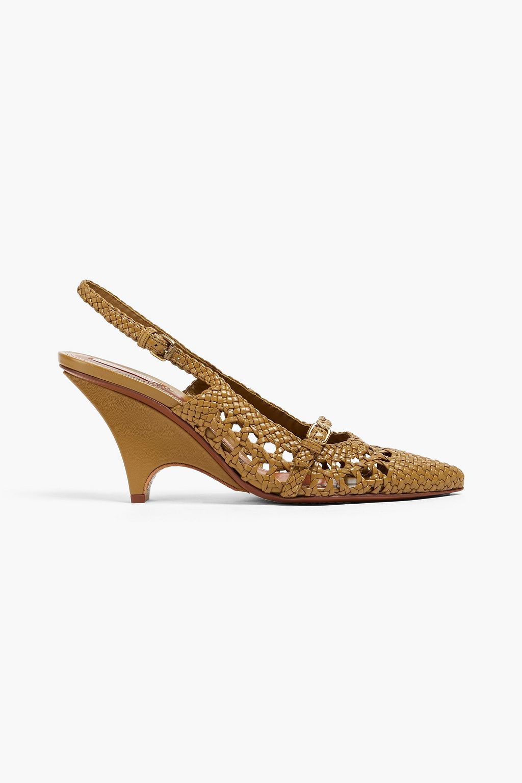 ZIMMERMANN Basketweave leather slingback pumps | THE OUTNET