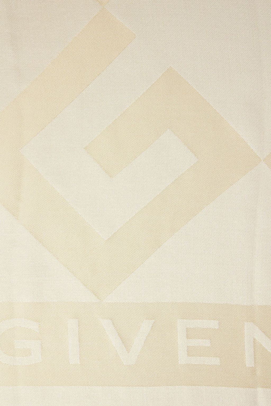 GIVENCHY Metallic silk-blend jacquard scarf