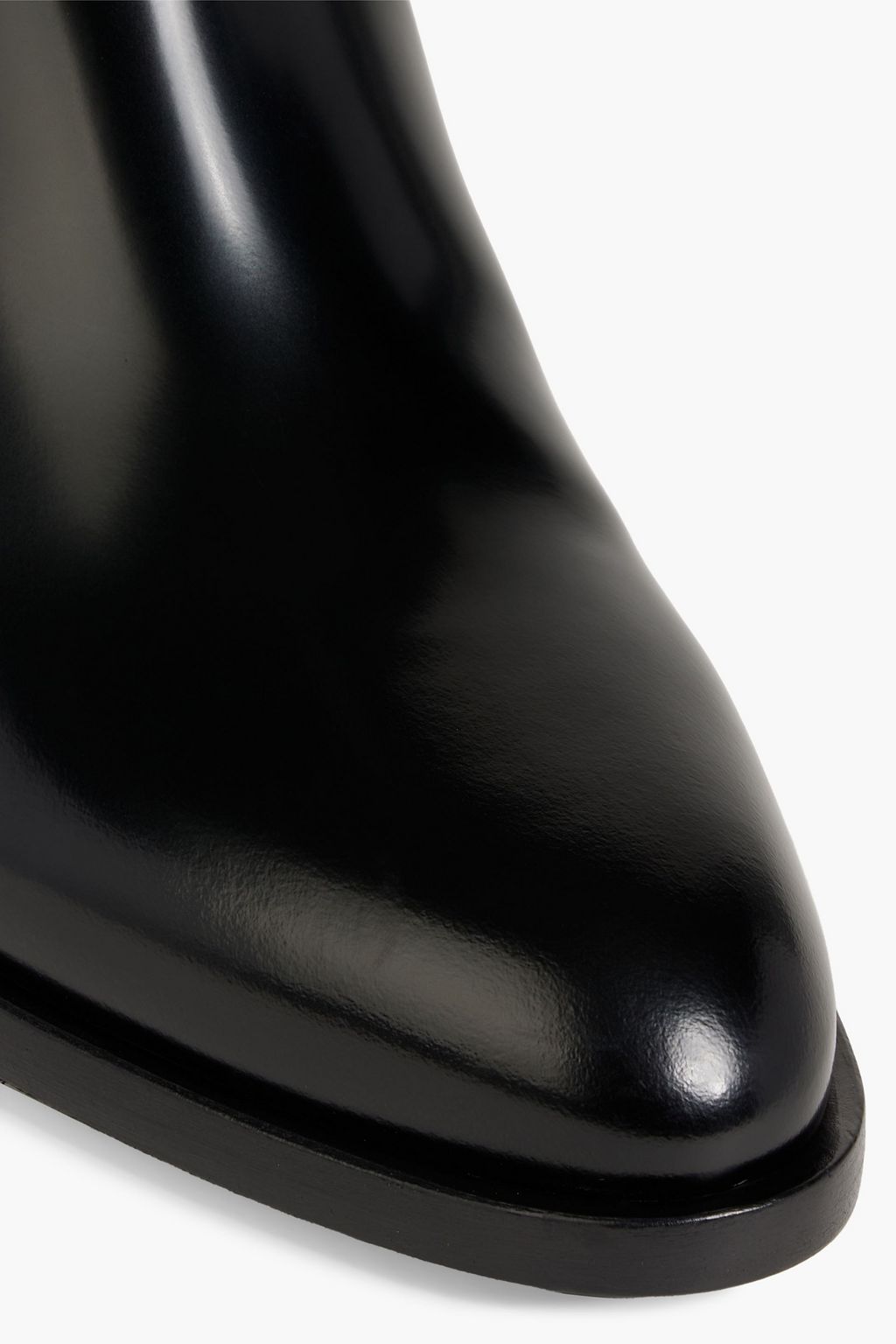 JIMMY CHOO Jesse glossed-leather ankle boots