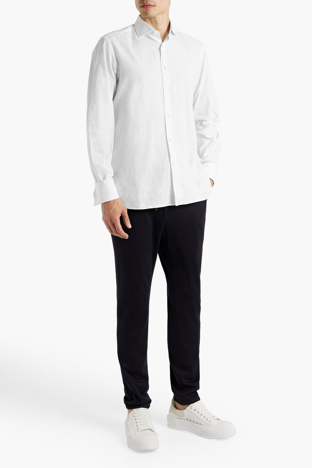 ZEGNA Cotton-jacquard shirt