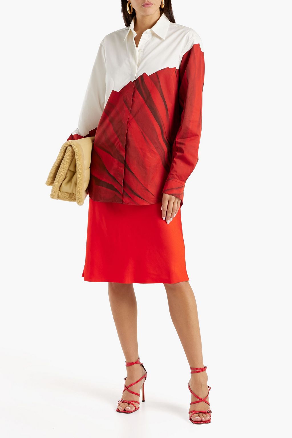 DRIES VAN NOTEN Satin skirt