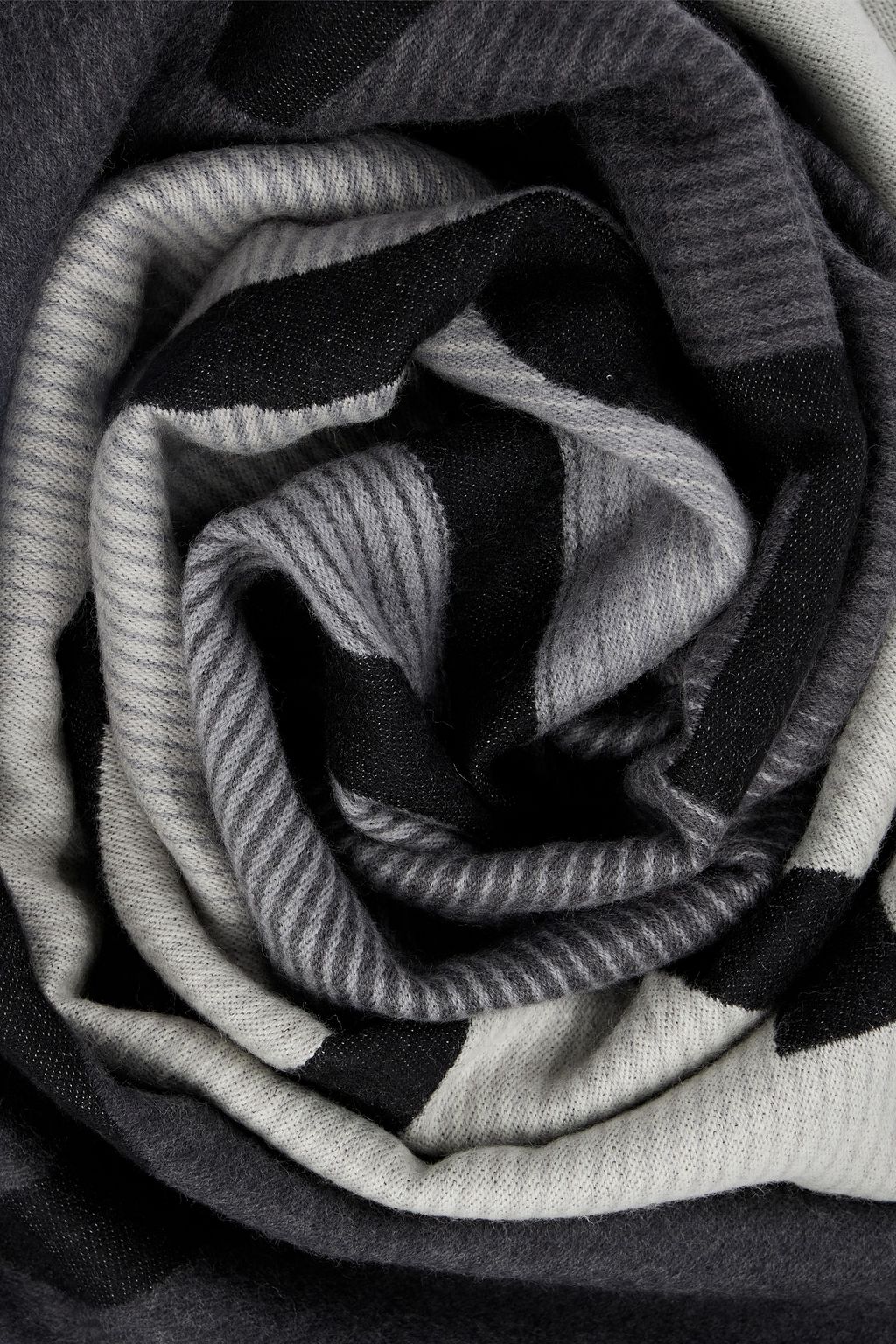 GIVENCHY Reversible degradé wool-blend jacquard scarf