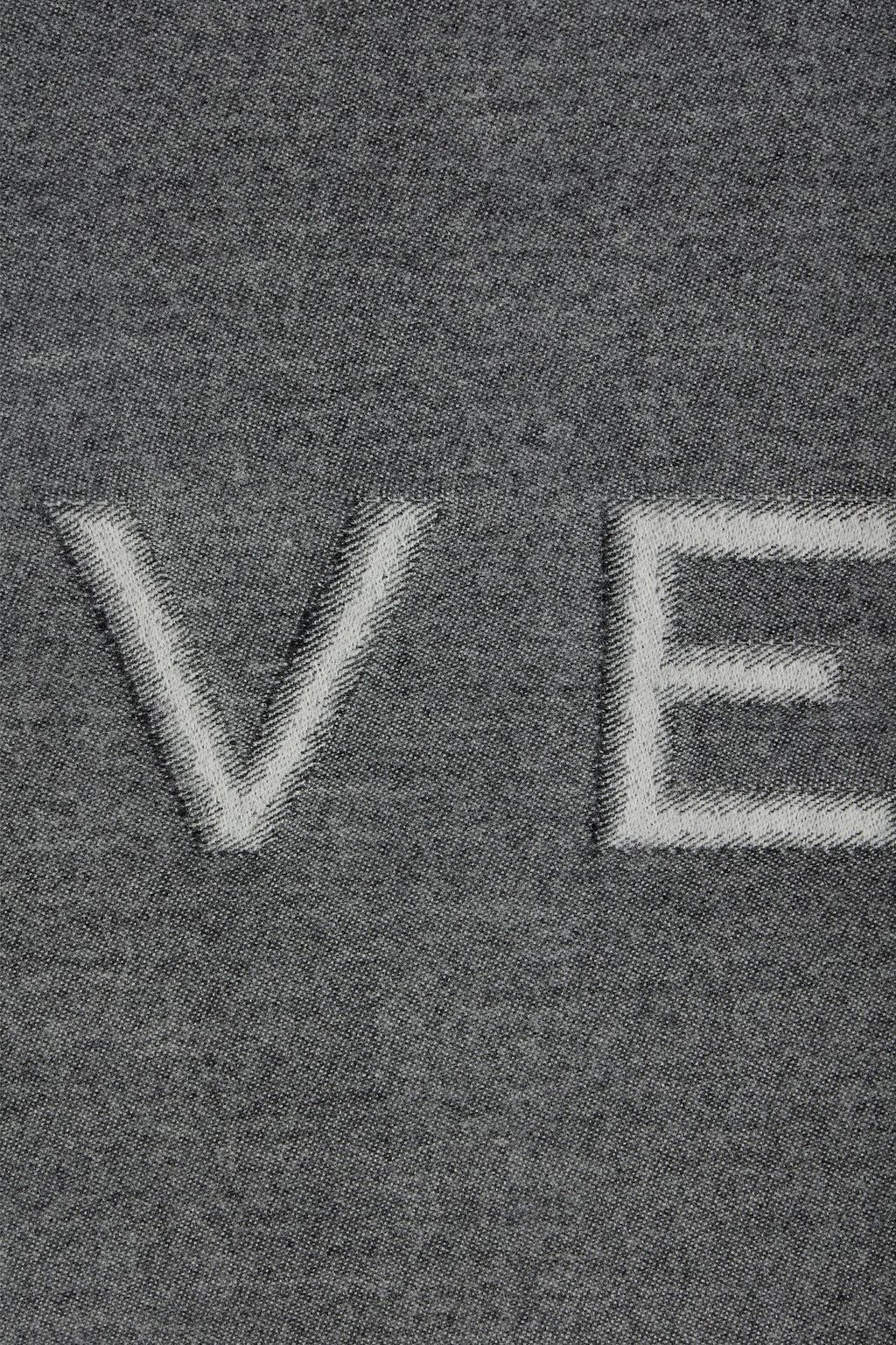 GIVENCHY Jacquard-knit wool scarf