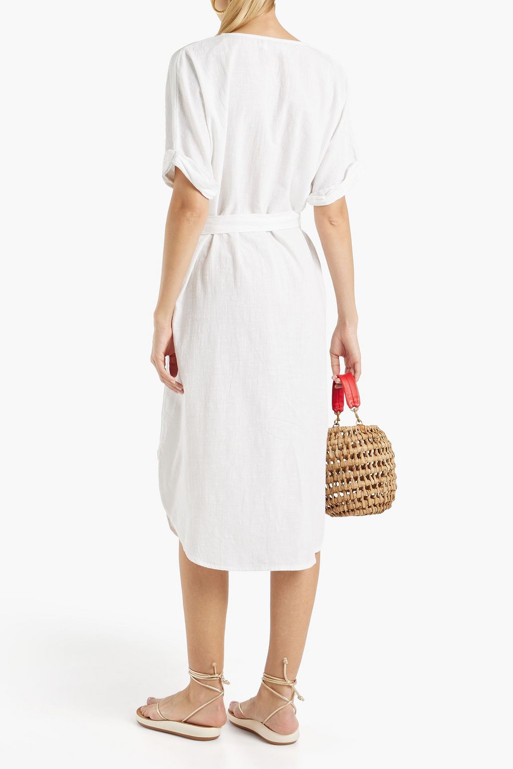 SEAFOLLY Sandy belted cottongauze midi dress Sale up to 70 off