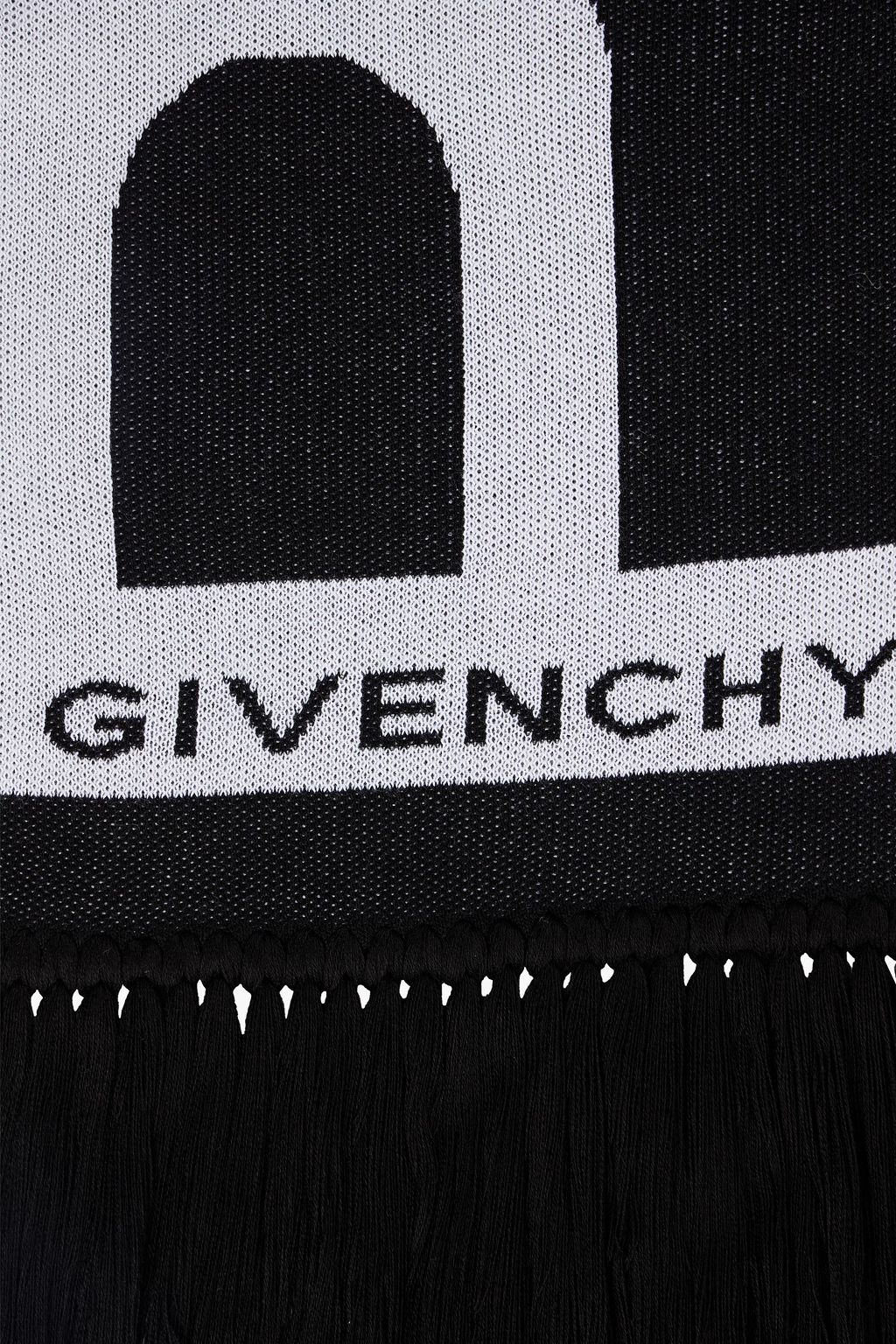 GIVENCHY 자카드 니트 코튼 스카프