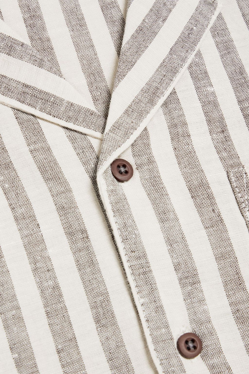ONIA Striped linen-blend shirt