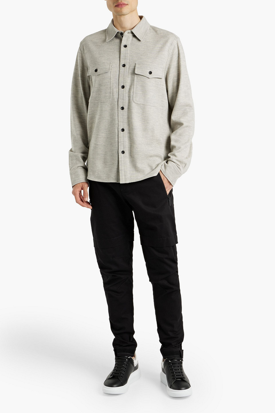 Shop Rag & Bone Jack Wool Shirt In Stone