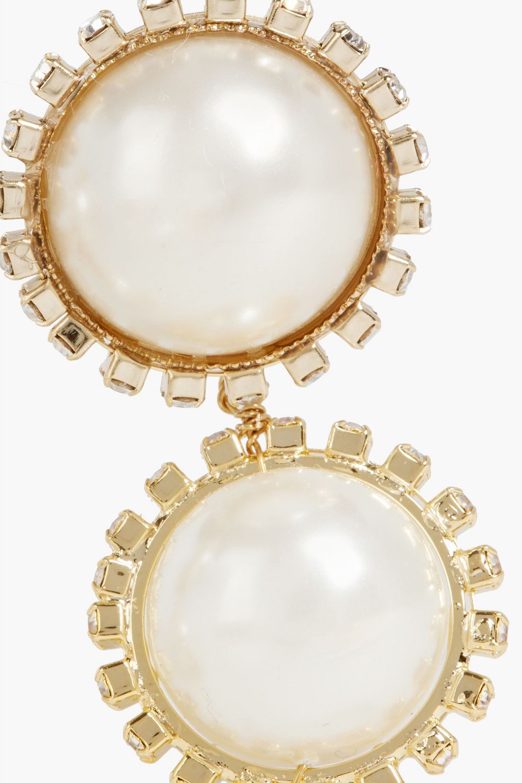 ROSANTICA Gold-tone, faux pearl and crystal earrings
