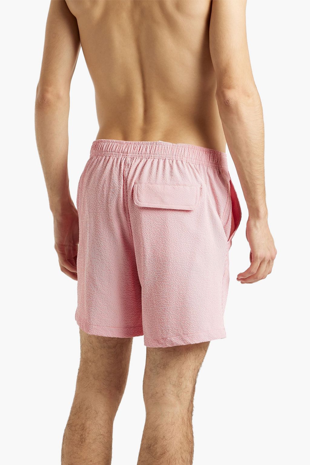 ONIA Mid-length gingham swim shorts