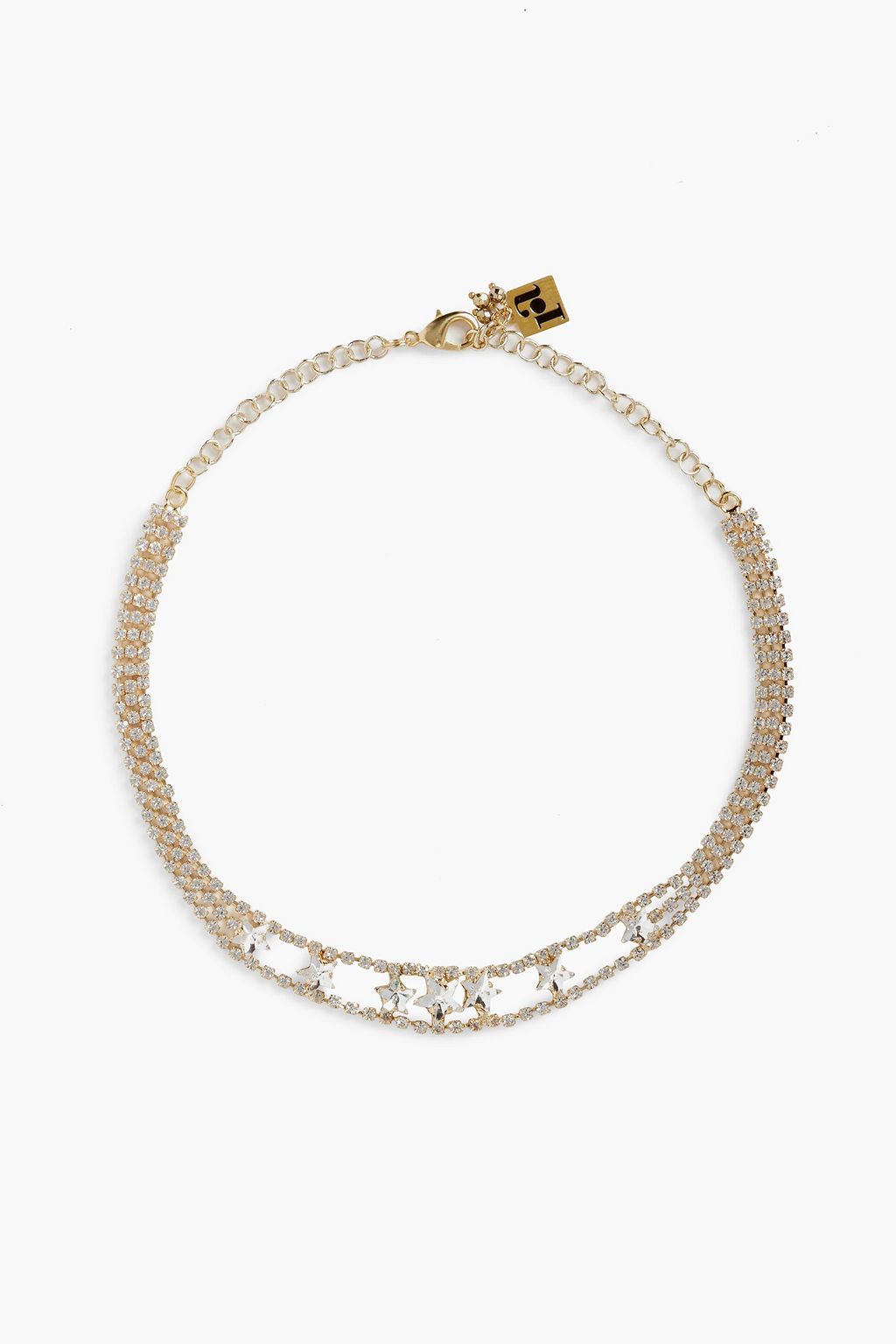 Crystal sales choker gold
