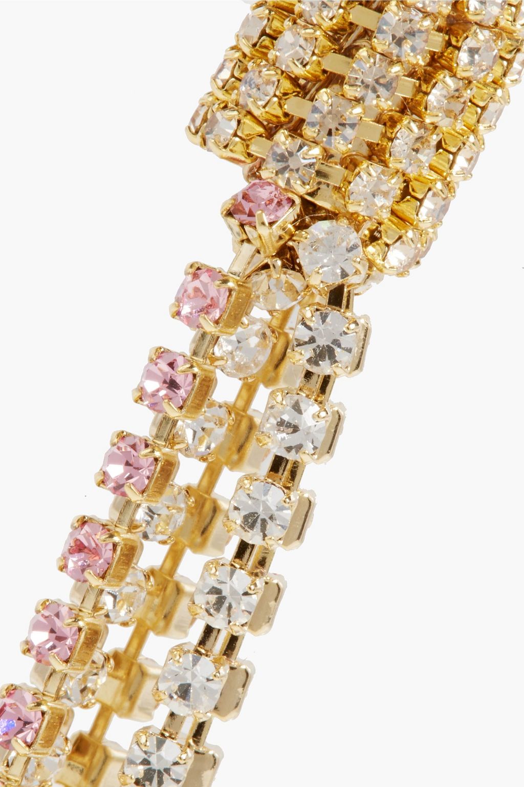 ROSANTICA Tasseled gold-tone crystal earrings