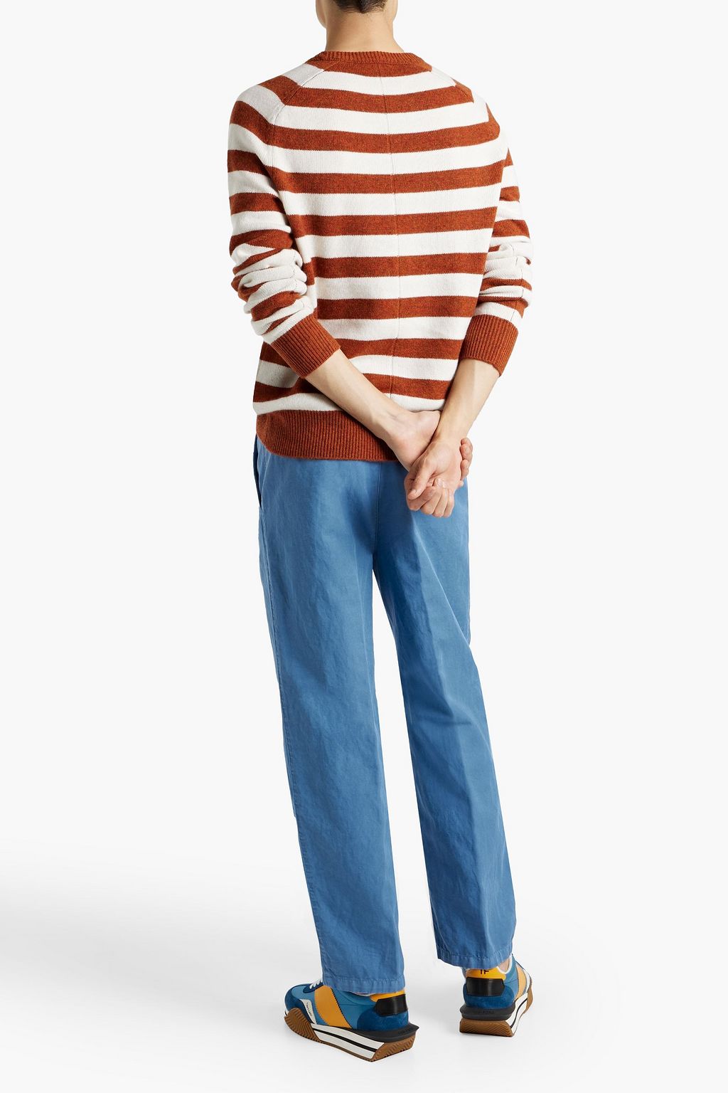 TOD'S Cotton and linen-blend twill chinos