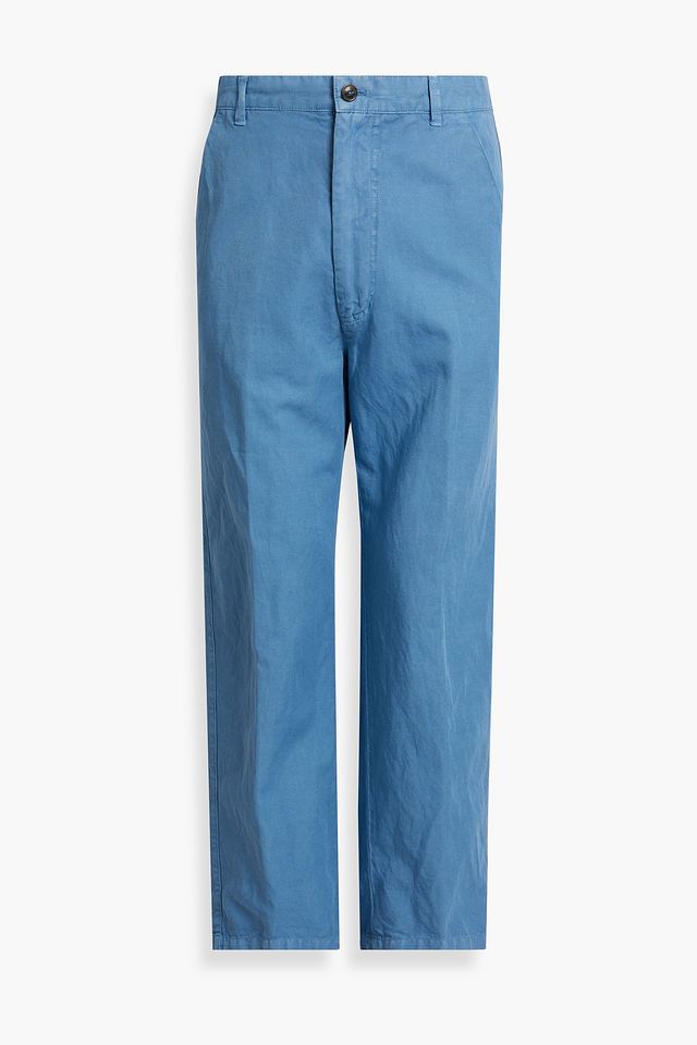Cotton and linen-blend twill chinos