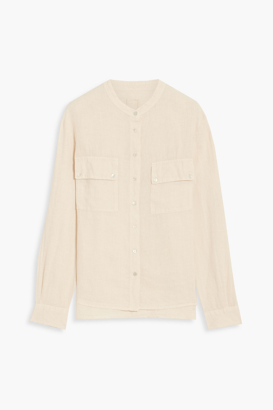 120% Linen Shirt In Pastel Yellow