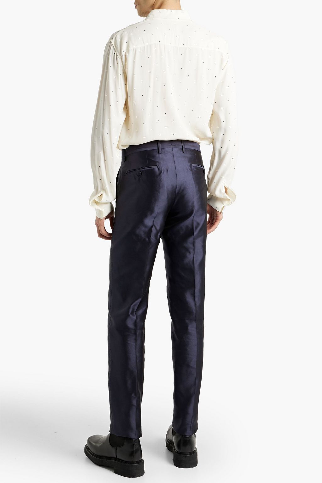 DOLCE & GABBANA Slim-fit silk-gazar pants