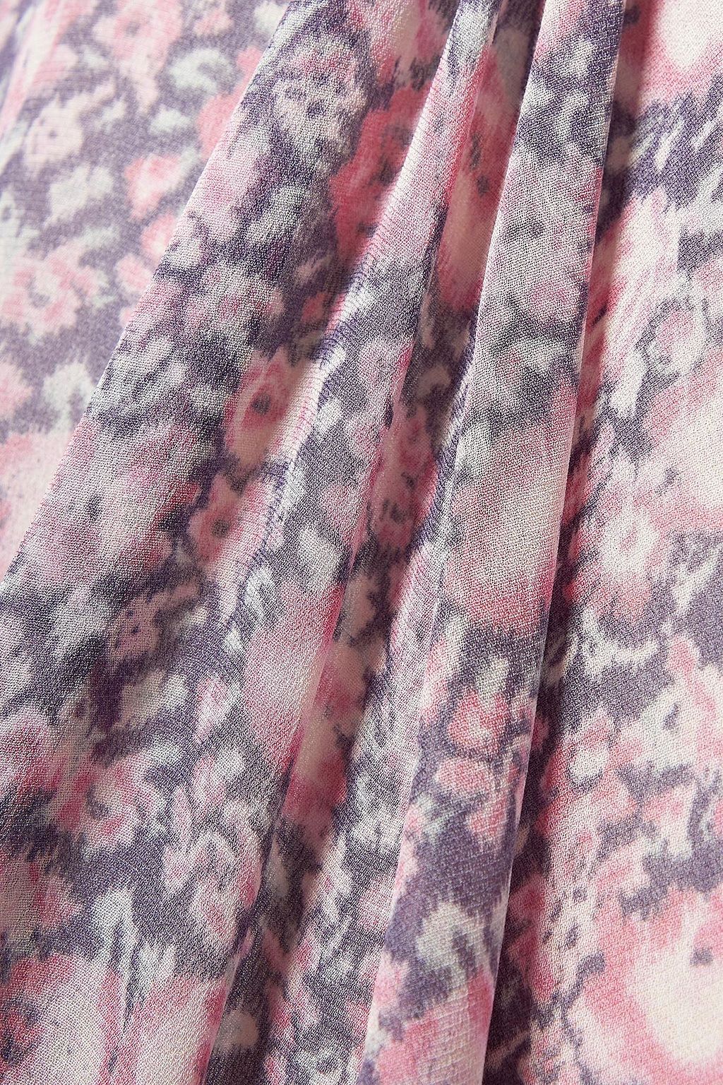 LOVESHACKFANCY Cassidy floral-print chiffon mini dress