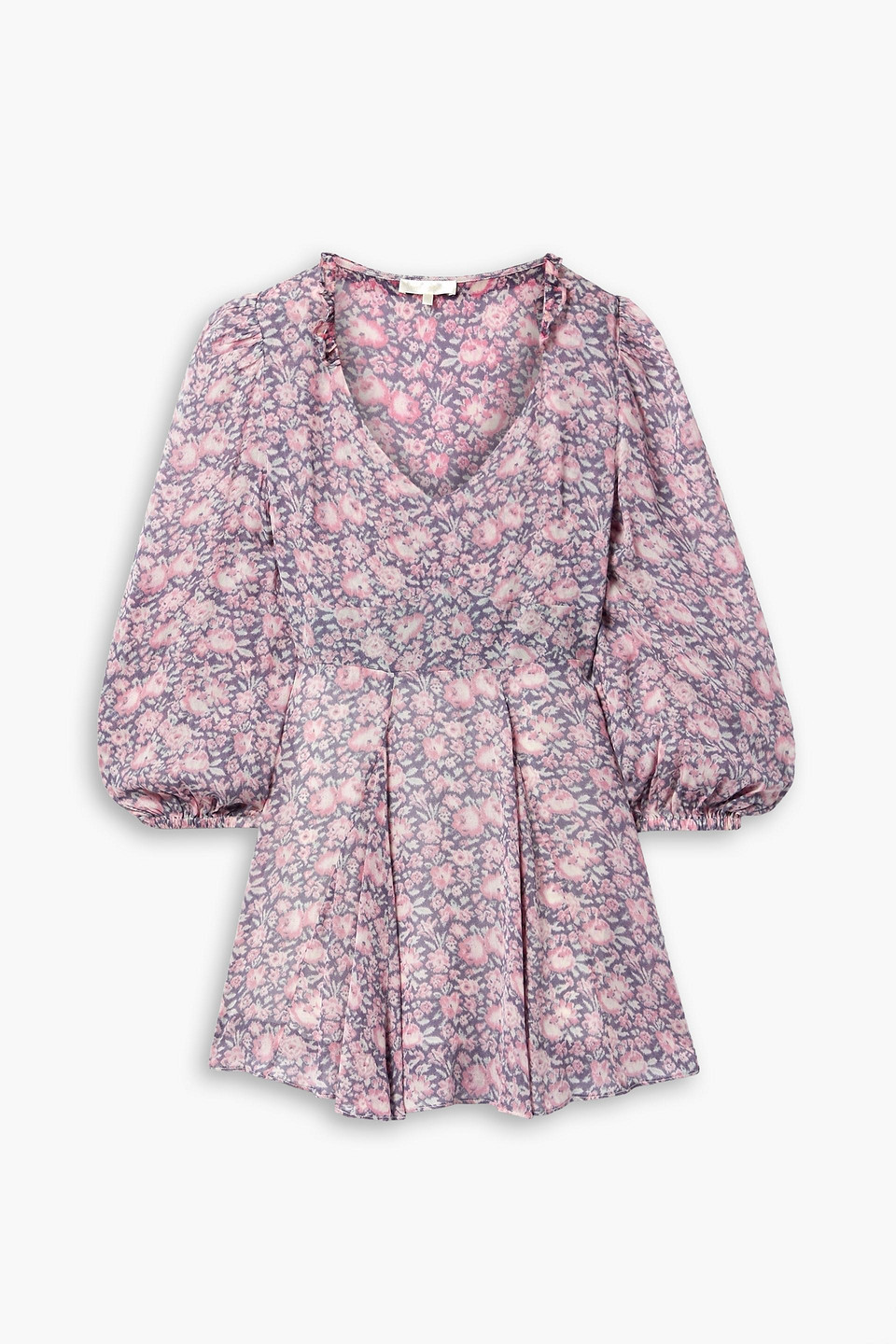 love shack fancy purple floral dress Finny Floral Mini Dress- Women's Designer Luxury Dresses