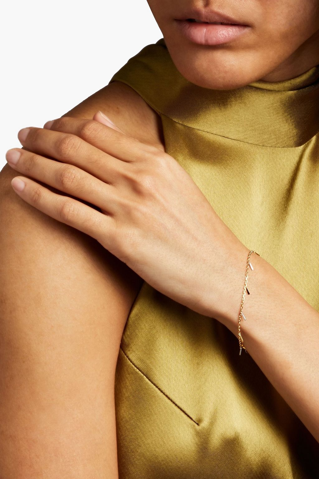 ADINA REYTER 14-karat gold and sterling silver bracelet