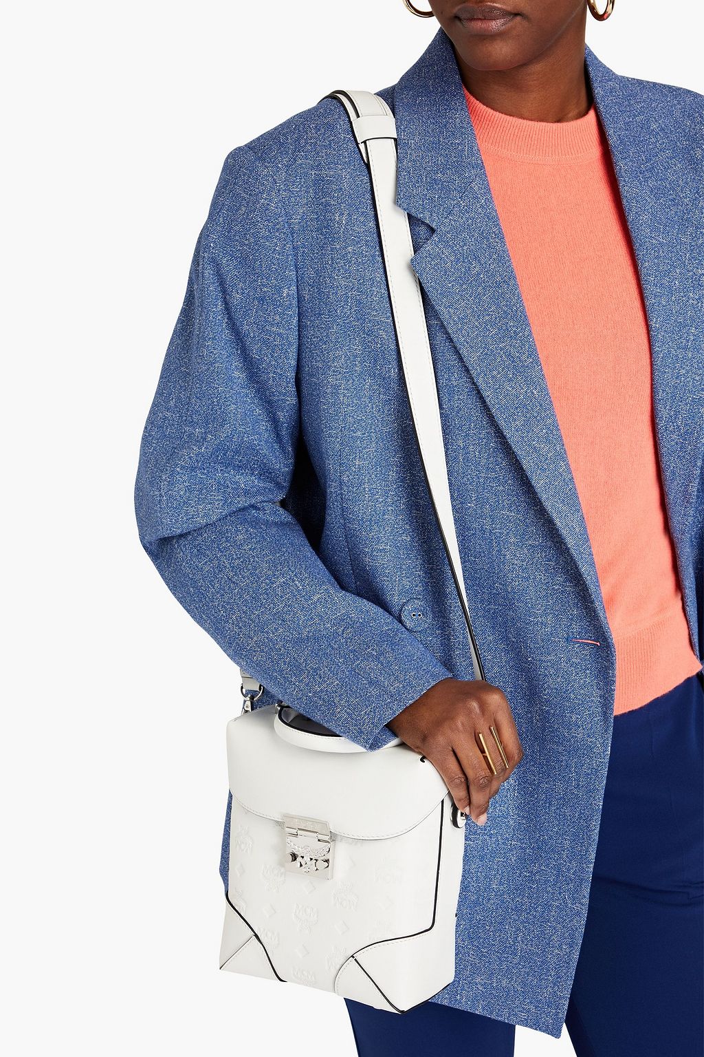 MCM Soft Berlin logo-embossed leather shoulder bag