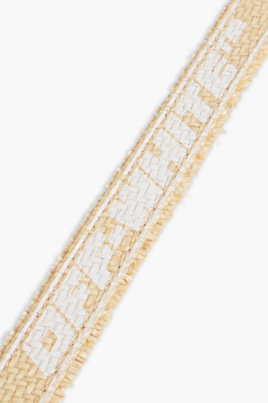 OFF-WHITE™ Printed faux raffia belt