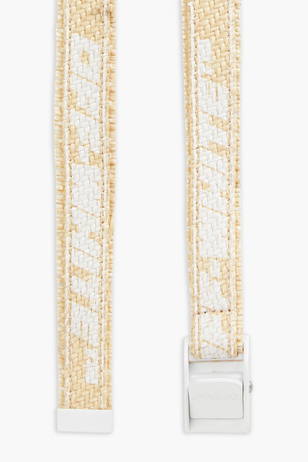 OFF-WHITE™ Printed faux raffia belt