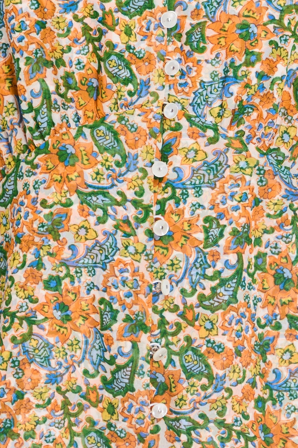 Veronica Beard Polly Floral Top In Orange