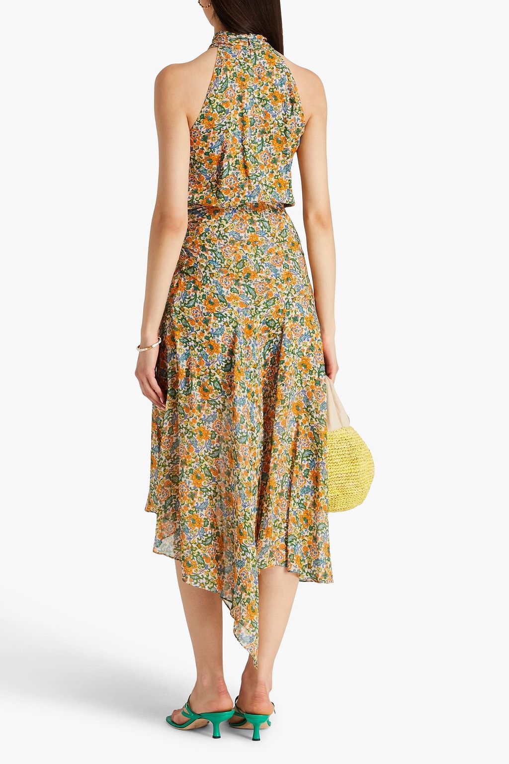 VERONICA BEARD Leia printed silk-chiffon midi dress