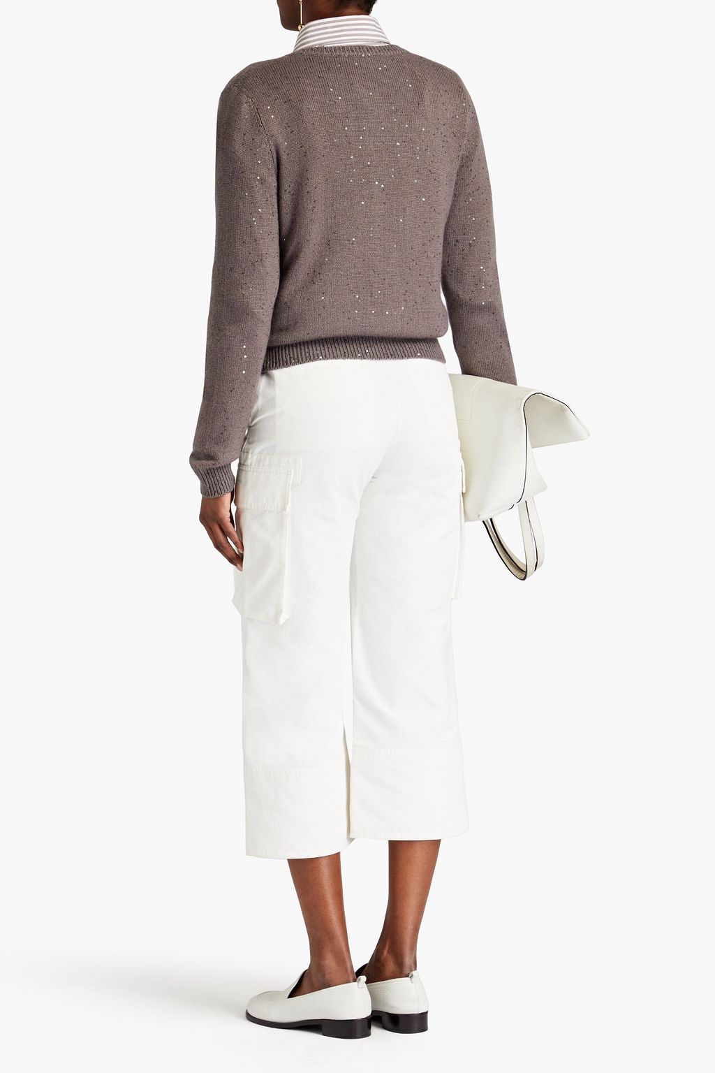 BRUNELLO CUCINELLI Embellished cashmere and silkblend cardigan Sale
