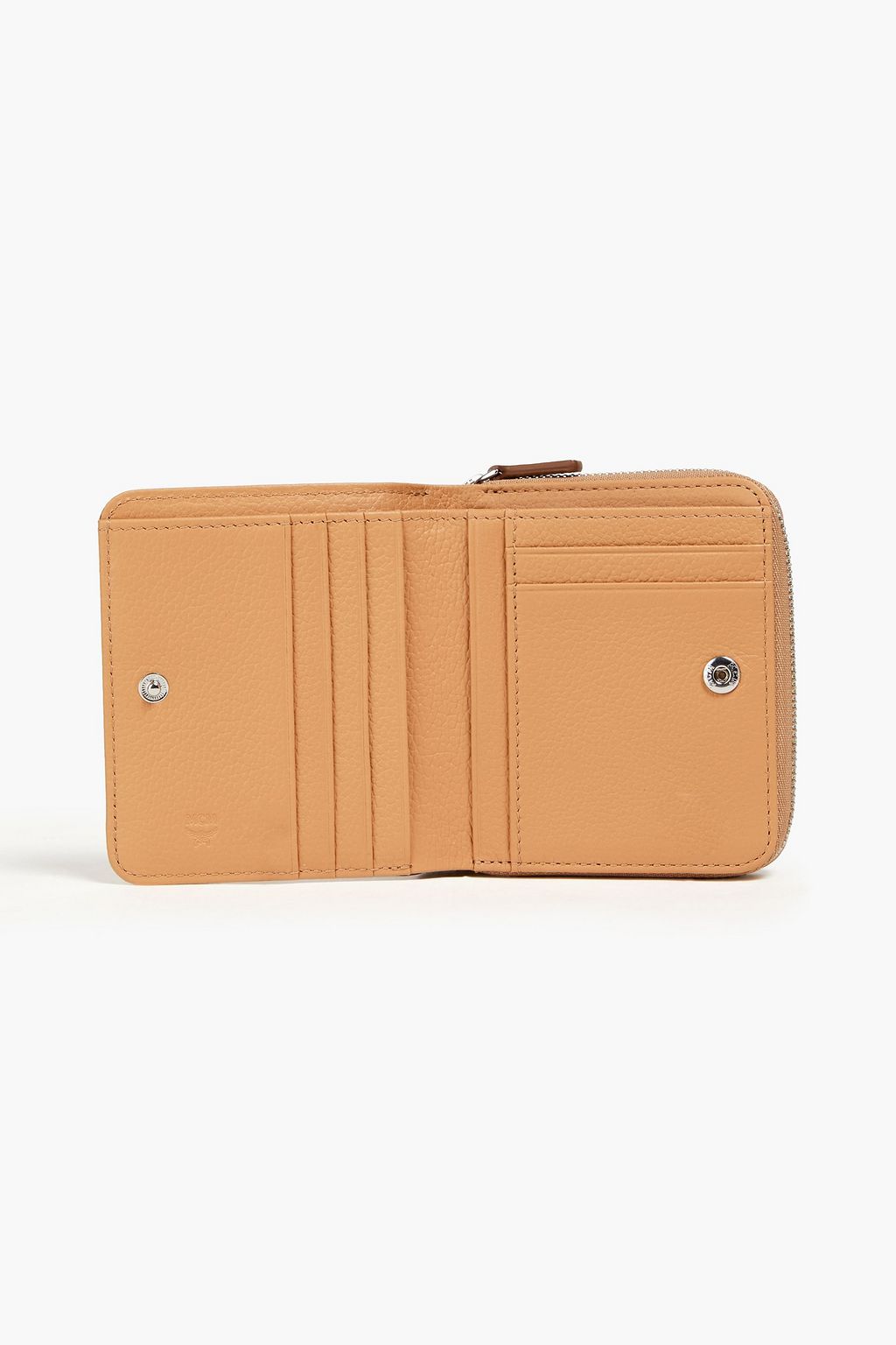 MCM Studded embossed pebbled-leather wallet